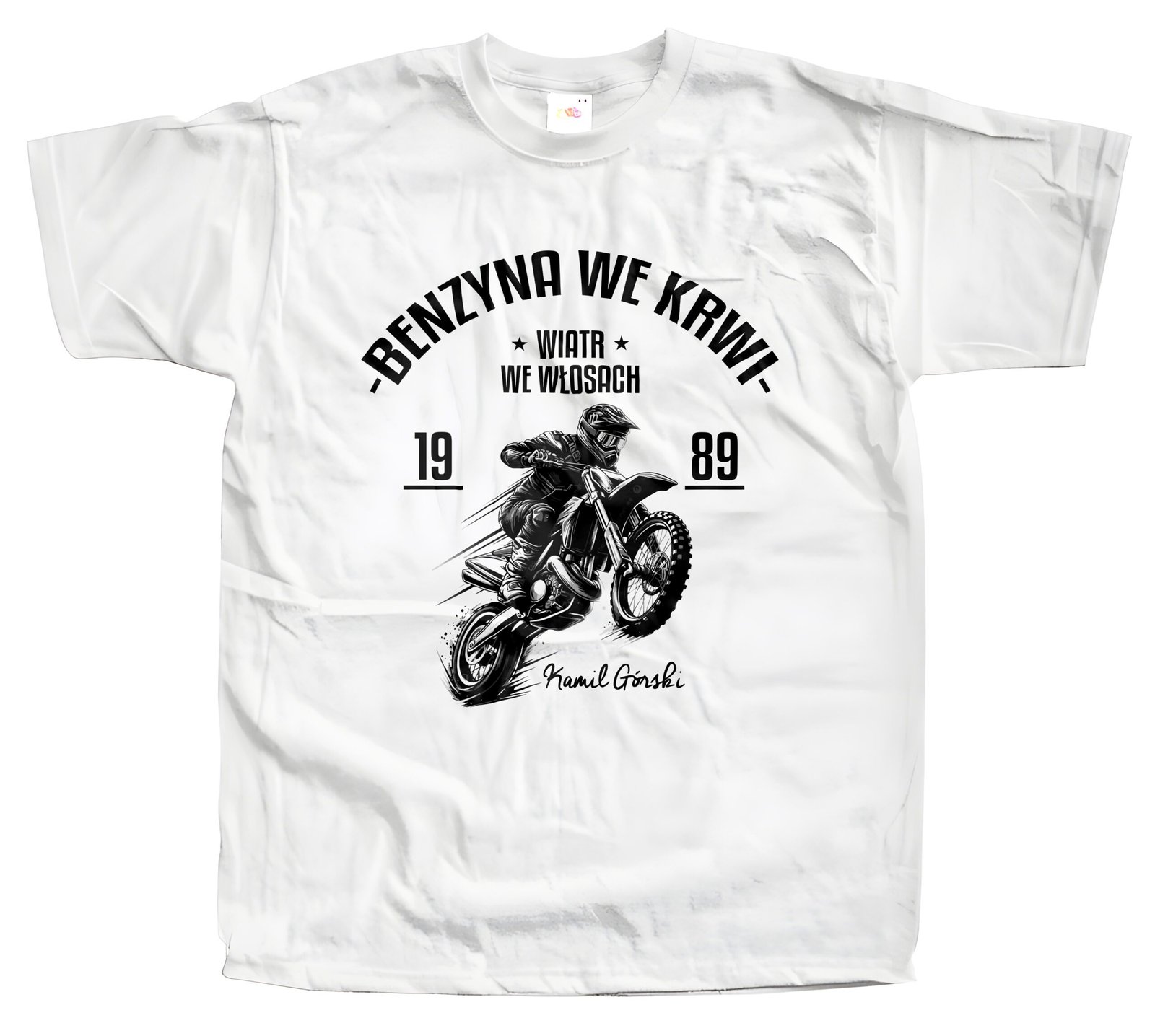 Koszulka z nadrukiem – Benzyna we krwi, wiatr we włosach