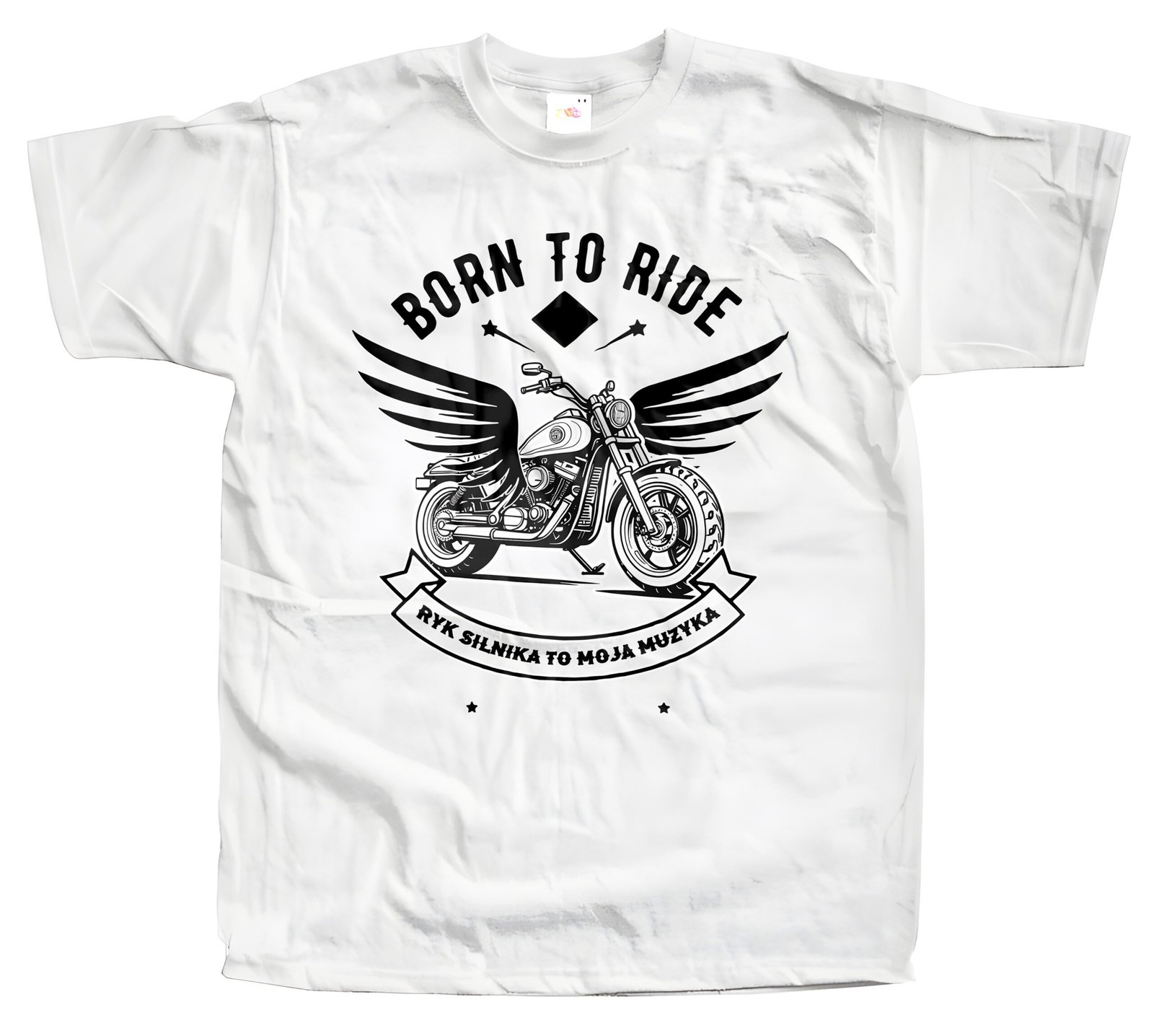 Koszulka z nadrukiem – Born to Ride