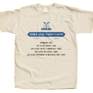 Koszulka dla hydraulika z personalizacją – Cennik usług hydraulicznych